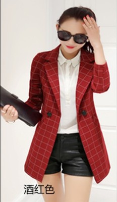 Fashion women's OL commuter professional small suit 2018 autumn and winter new temperament wild long section ladies suit trend