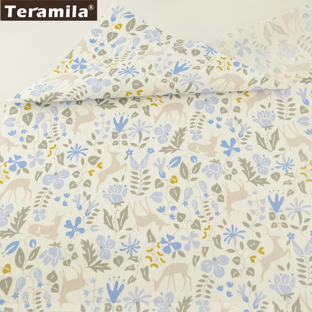 Teramila 100% Cotton Fabric Meters 50x160cm Animal Cartoon Design Telas DIY Patchwork Cloth Craft Tissus Qulits Sewing Bedsheet