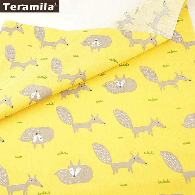 Teramila 100% Cotton Fabric Meters 50x160cm Animal Cartoon Design Telas DIY Patchwork Cloth Craft Tissus Qulits Sewing Bedsheet