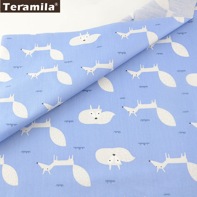 Teramila 100% Cotton Fabric Meters 50x160cm Animal Cartoon Design Telas DIY Patchwork Cloth Craft Tissus Qulits Sewing Bedsheet