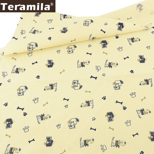 Teramila 100% Cotton Fabric Meters 50x160cm Animal Cartoon Design Telas DIY Patchwork Cloth Craft Tissus Qulits Sewing Bedsheet