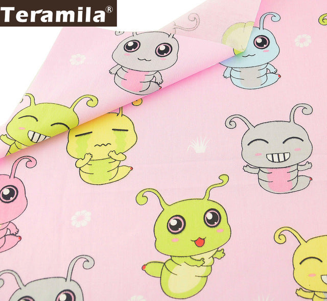 Teramila 100% Cotton Fabric Meters 50x160cm Animal Cartoon Design Telas DIY Patchwork Cloth Craft Tissus Qulits Sewing Bedsheet