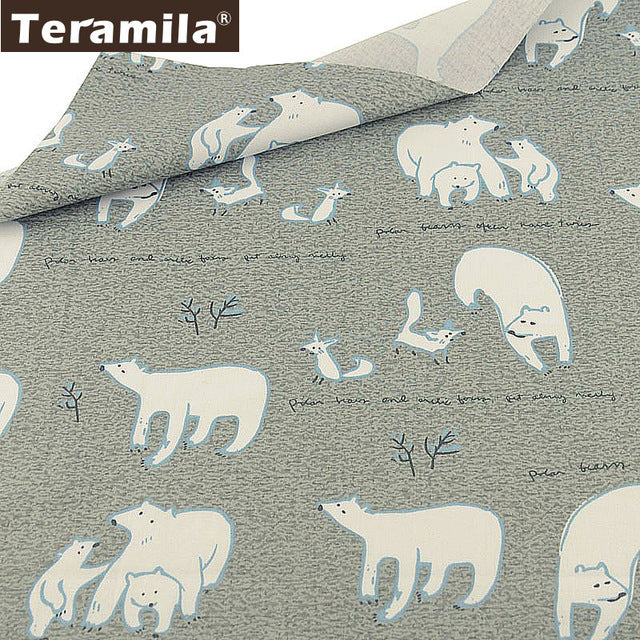 Teramila 100% Cotton Fabric Meters 50x160cm Animal Cartoon Design Telas DIY Patchwork Cloth Craft Tissus Qulits Sewing Bedsheet