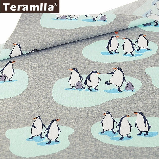 Teramila 100% Cotton Fabric Meters 50x160cm Animal Cartoon Design Telas DIY Patchwork Cloth Craft Tissus Qulits Sewing Bedsheet