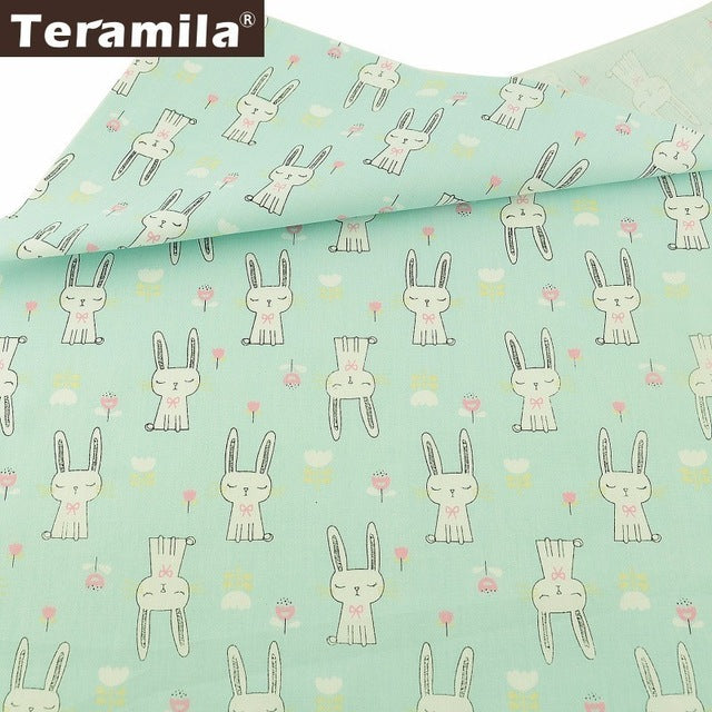 Teramila 100% Cotton Fabric Meters 50x160cm Animal Cartoon Design Telas DIY Patchwork Cloth Craft Tissus Qulits Sewing Bedsheet