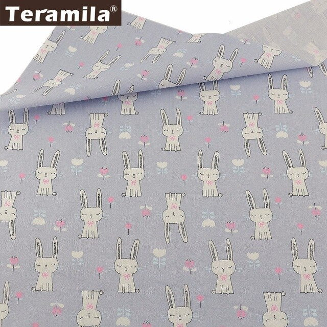 Teramila 100% Cotton Fabric Meters 50x160cm Animal Cartoon Design Telas DIY Patchwork Cloth Craft Tissus Qulits Sewing Bedsheet