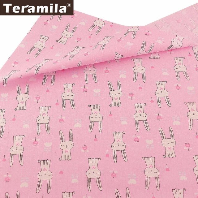 Teramila 100% Cotton Fabric Meters 50x160cm Animal Cartoon Design Telas DIY Patchwork Cloth Craft Tissus Qulits Sewing Bedsheet