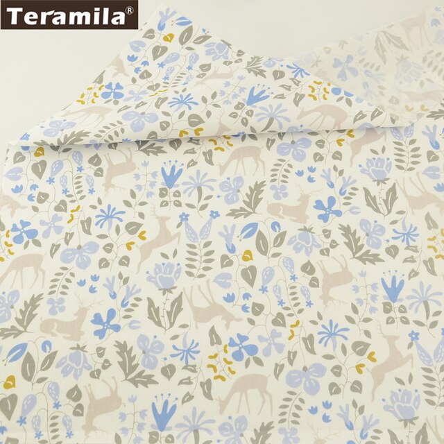 Teramila 100% Cotton Fabric Animal Design Telas 40x50cm/pcs DIY Patchwork Stoffen Kids Cloth Craft Home Fat Quarter Pillow Tissu