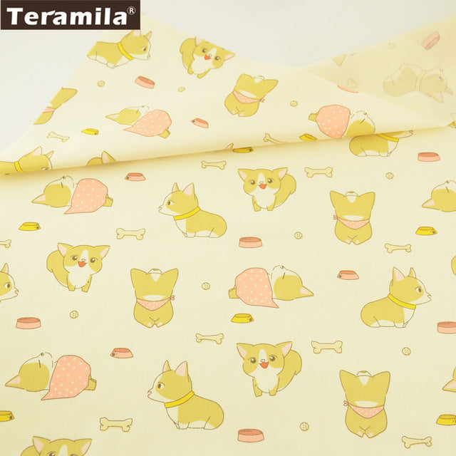 Teramila 100% Cotton Fabric Animal Design Telas 40x50cm/pcs DIY Patchwork Stoffen Kids Cloth Craft Home Fat Quarter Pillow Tissu