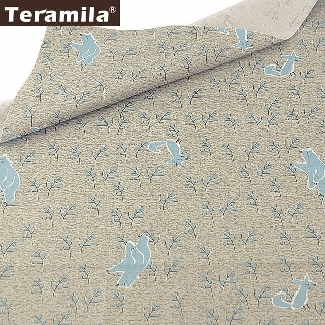 Teramila 100% Cotton Fabric Animal Design Telas 40x50cm/pcs DIY Patchwork Stoffen Kids Cloth Craft Home Fat Quarter Pillow Tissu