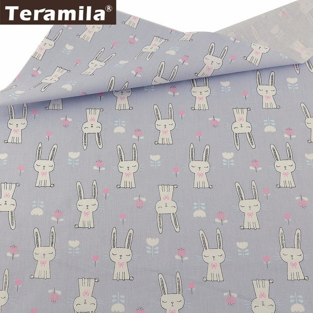 Teramila 100% Cotton Fabric Animal Design Telas 40x50cm/pcs DIY Patchwork Stoffen Kids Cloth Craft Home Fat Quarter Pillow Tissu