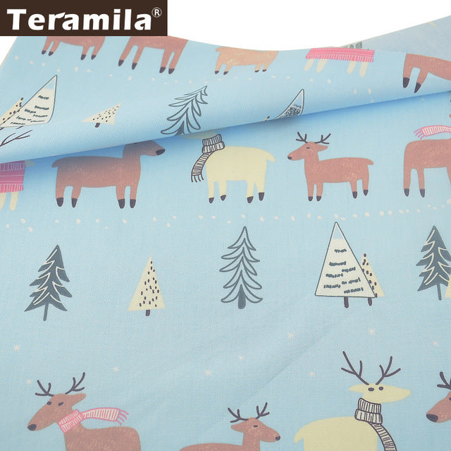 Teramila 100% Cotton Fabric Animal Design Telas 40x50cm/pcs DIY Patchwork Stoffen Kids Cloth Craft Home Fat Quarter Pillow Tissu