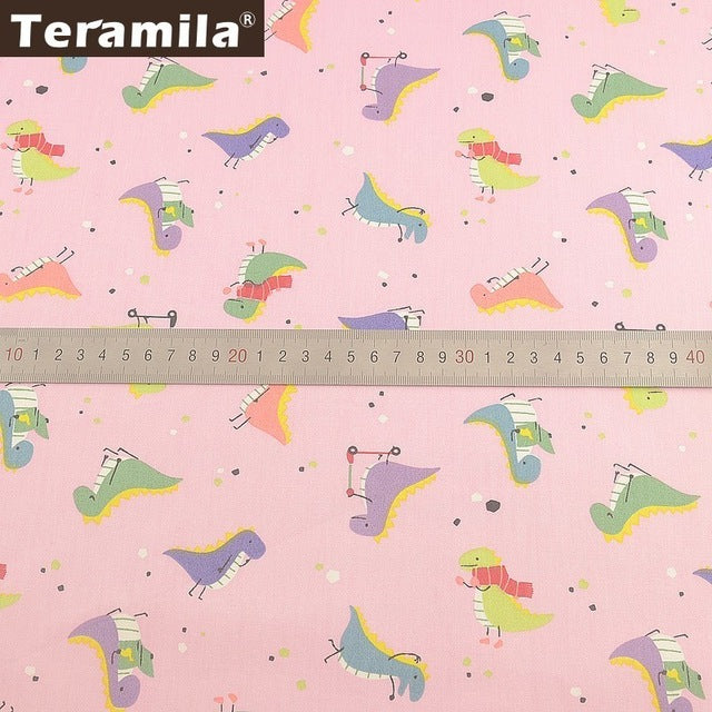 Teramila 100% Cotton Fabric Flowers Animal Cartoon Design Telas Patchwork Algodon Cloth 50x50cm Tissu DIY Baby Quilts Cushion