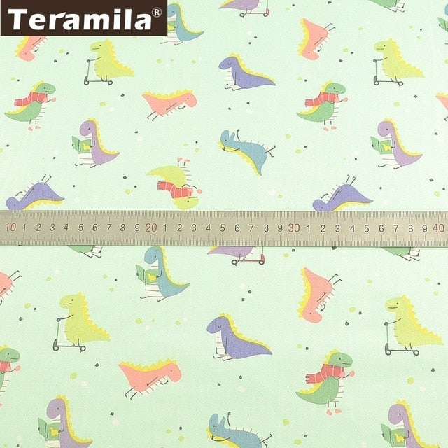 Teramila 100% Cotton Fabric Flowers Animal Cartoon Design Telas Patchwork Algodon Cloth 50x50cm Tissu DIY Baby Quilts Cushion