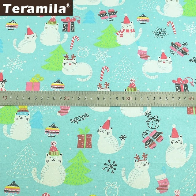 Teramila 100% Cotton Fabric Flowers Animal Cartoon Design Telas Patchwork Algodon Cloth 50x50cm Tissu DIY Baby Quilts Cushion