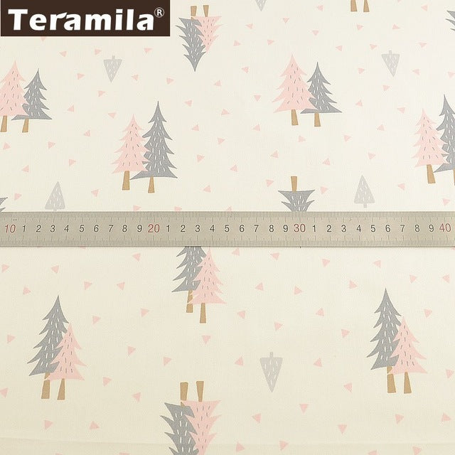 Teramila 100% Cotton Fabric Flowers Animal Cartoon Design Telas Patchwork Algodon Cloth 50x50cm Tissu DIY Baby Quilts Cushion