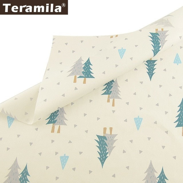 Teramila 100% Cotton Fabric Flowers Animal Cartoon Design Telas Patchwork Algodon Cloth 50x50cm Tissu DIY Baby Quilts Cushion