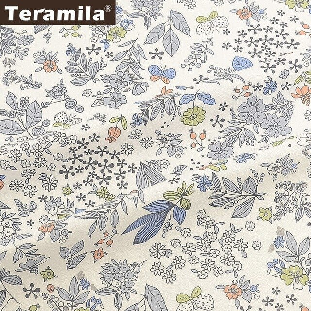 Teramila 100% Cotton Fabric Flowers Animal Cartoon Design Telas Patchwork Algodon Cloth 50x50cm Tissu DIY Baby Quilts Cushion