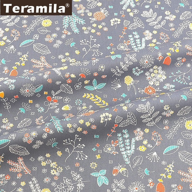 Teramila 100% Cotton Fabric Flowers Animal Cartoon Design Telas Patchwork Algodon Cloth 50x50cm Tissu DIY Baby Quilts Cushion