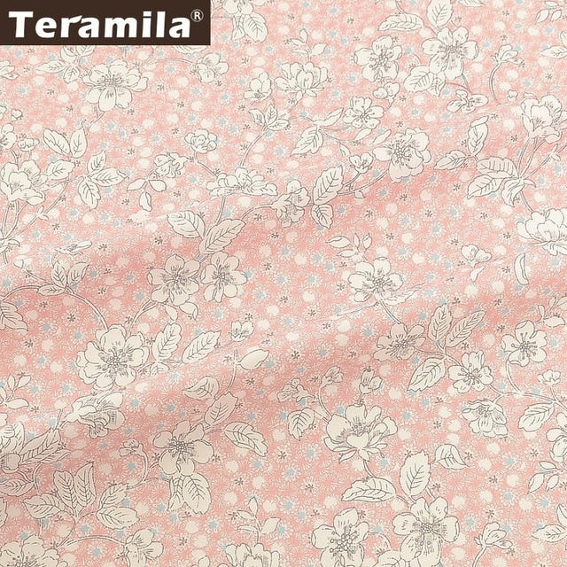 Teramila 100% Cotton Fabric Flowers Animal Cartoon Design Telas Patchwork Algodon Cloth 50x50cm Tissu DIY Baby Quilts Cushion